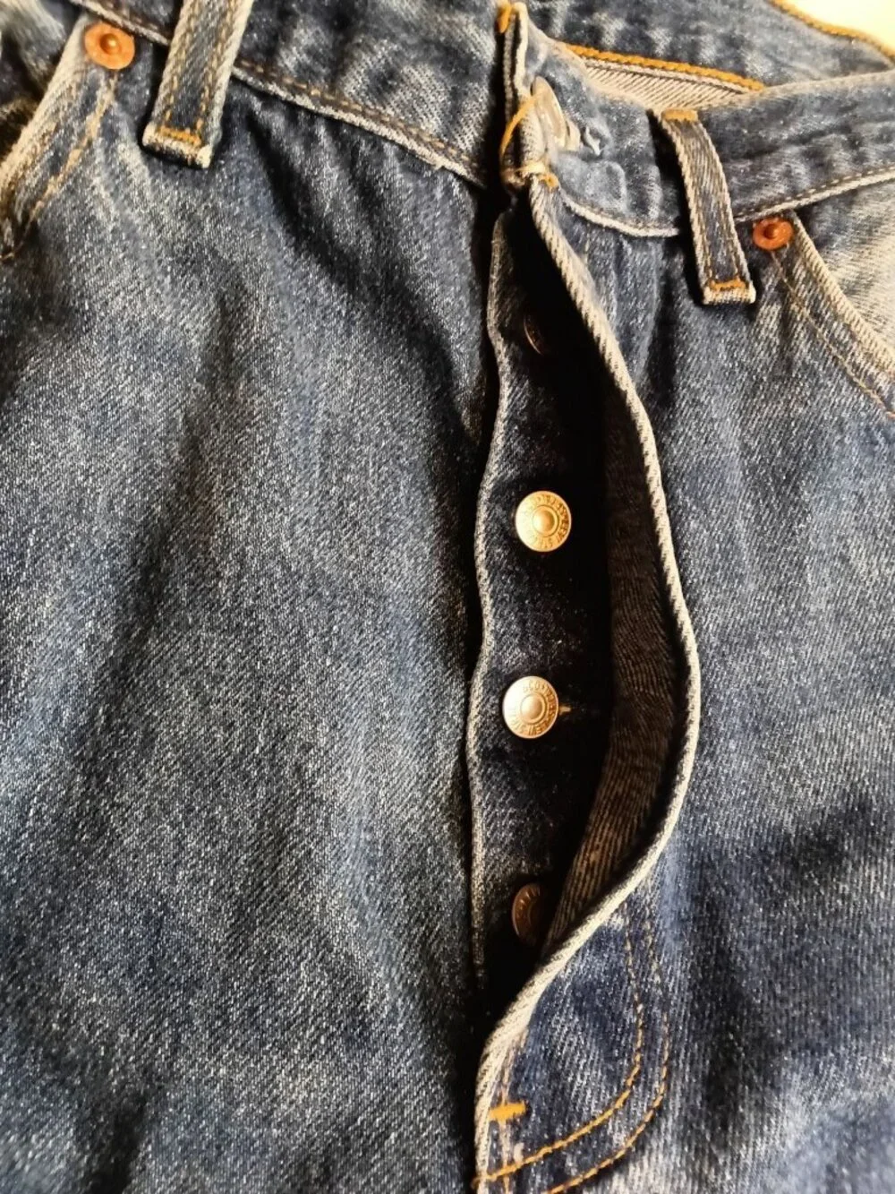 Vintage 90s Levi's 501 Button Fly Jeans 34x30 501 USA Paper Tag